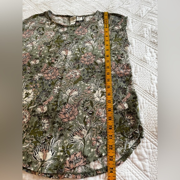 Joie Linen Sleeveless Floral Top Green, Pink & Cream Size Medium - Picture 4 of 4